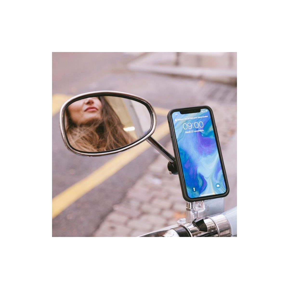 FitClic Neo Motorrollerspiegel Kit für Samsung Galaxy S20 FE